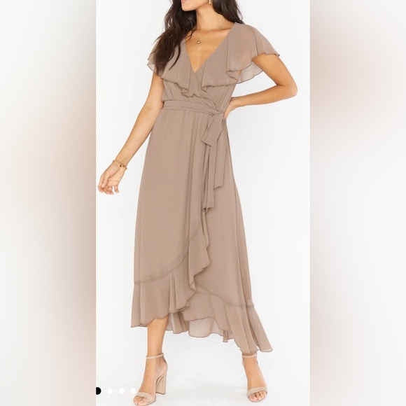 SHOW ME YOUR MUMU gray Jess Ruffle Midi Dress - Picture 3 of 7